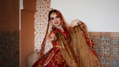 A young girl in Bridal Dresses